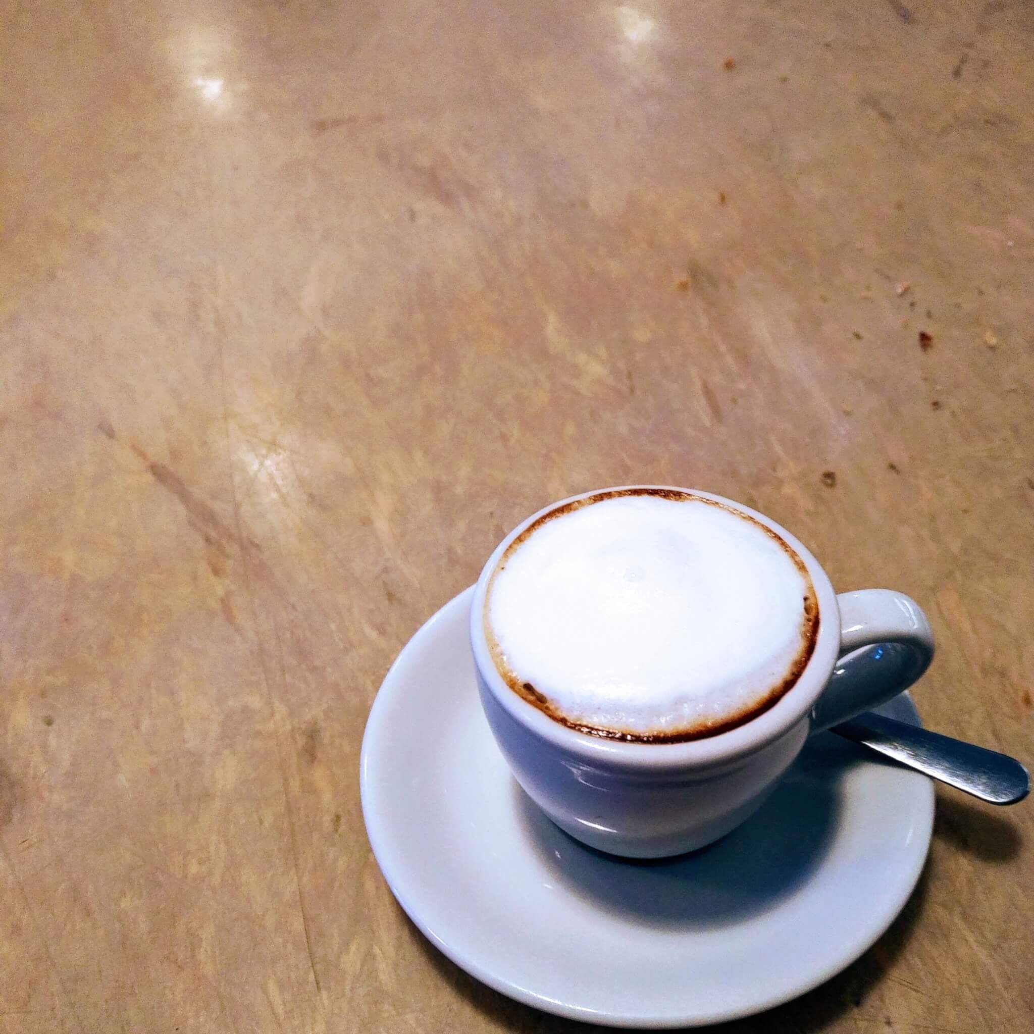 macchiato on a marbled counter